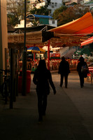 Commuters Rush toward the Lamma Island Ferry at Yung Shue Wan, Hong Kong